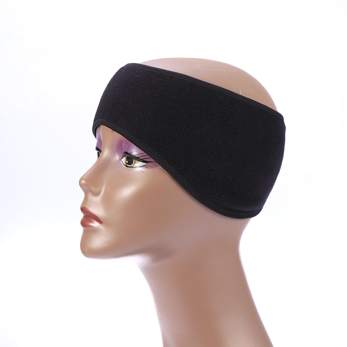 Fleece Ear Warmer Band - Faixa de Cabeça Unissex Preta para