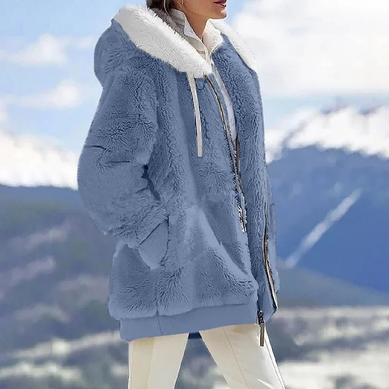 Wool Coat Peacoat - 2025 inverno quente jaquetas femininas de