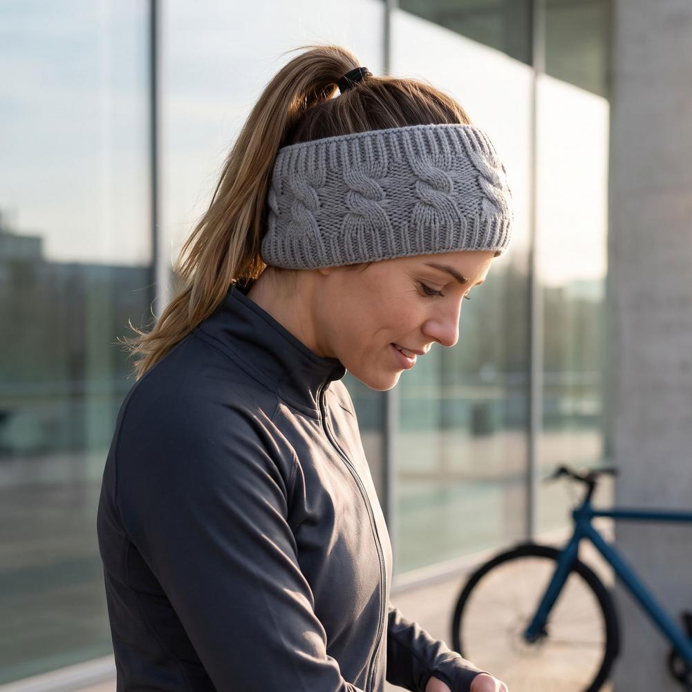 Fleece Ear Warmer Band - Faixa de Cabelo de Pelo Sintético