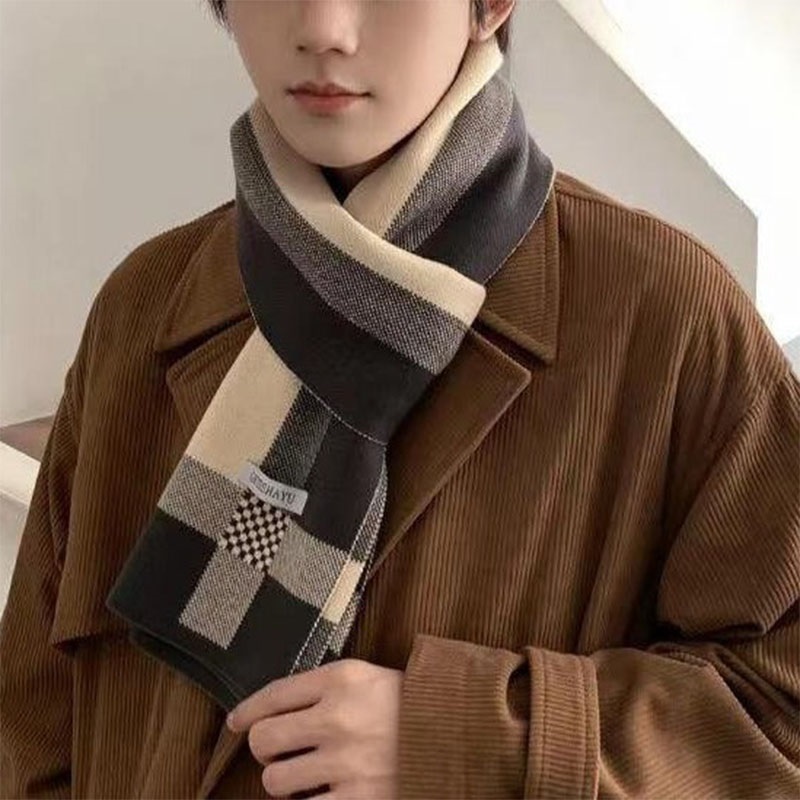 Wool Scarf Men - Novo inverno cachecol masculino manter quente