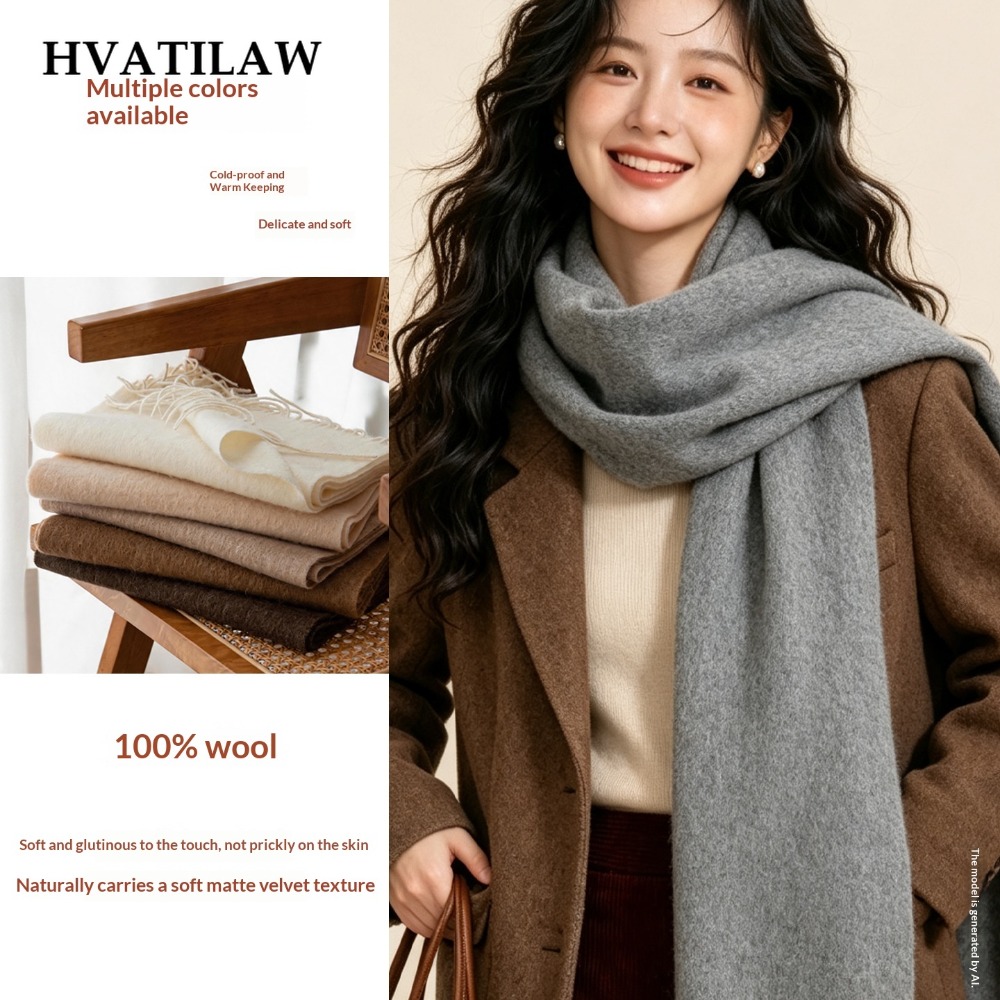 Wool Scarf Men - Cachecol de Lã 100% Quente para