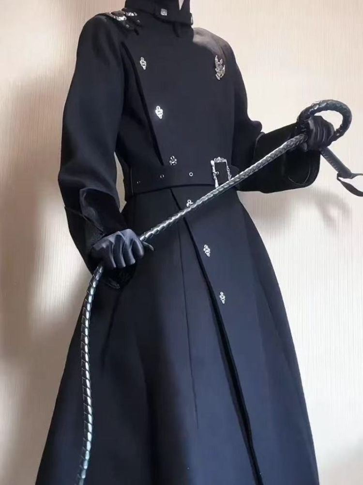 2025 inverno gótico com cinto  - Wool Coat Peacoat avaliação e preço