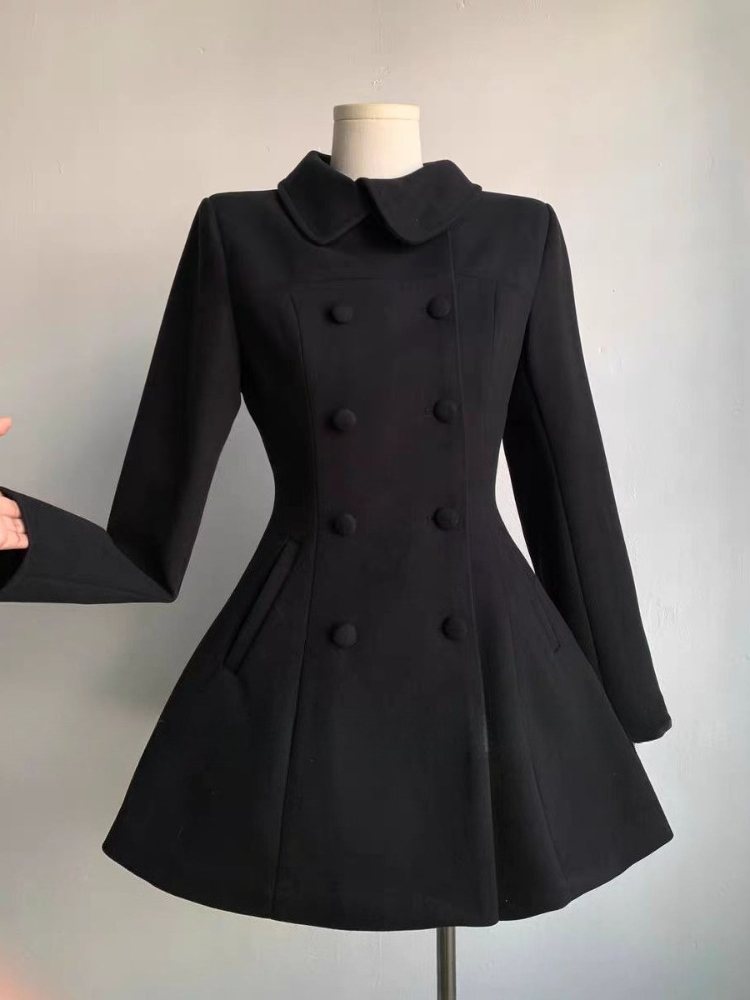 Casaco Feminino de Lã Preto Es - Wool Coat Peacoat avaliação e preço