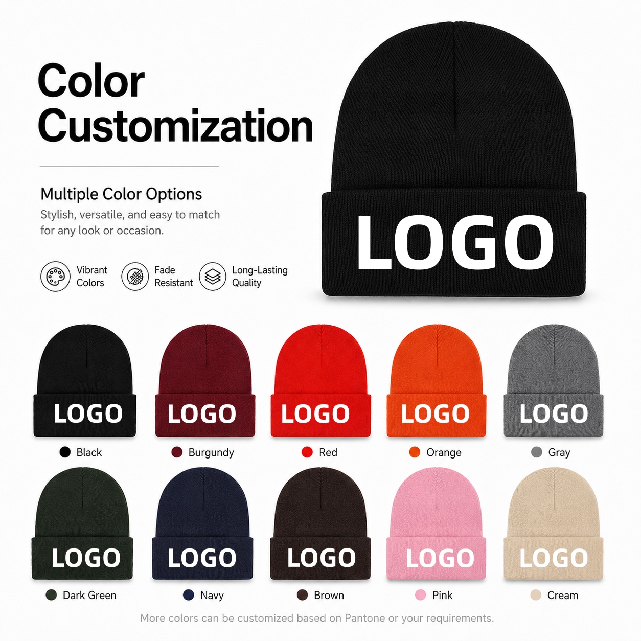 Gorros de malha com logotipo p - Knit Beanie Hat Warm avaliação e preço