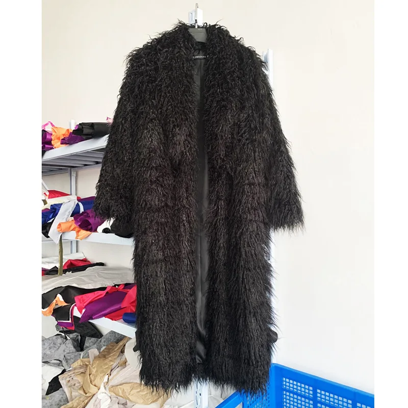 Mulheres imitação de pele do f - Wool Coat Peacoat avaliação e preço
