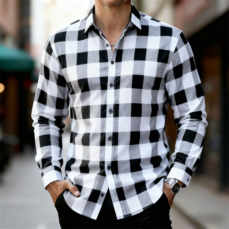 Camisa Clássica Masculina em X - Flannel Shirt Lined avaliação e preço
