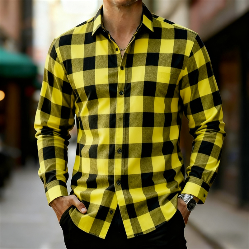 Camisa Clássica Masculina em X - Flannel Shirt Lined avaliação e preço