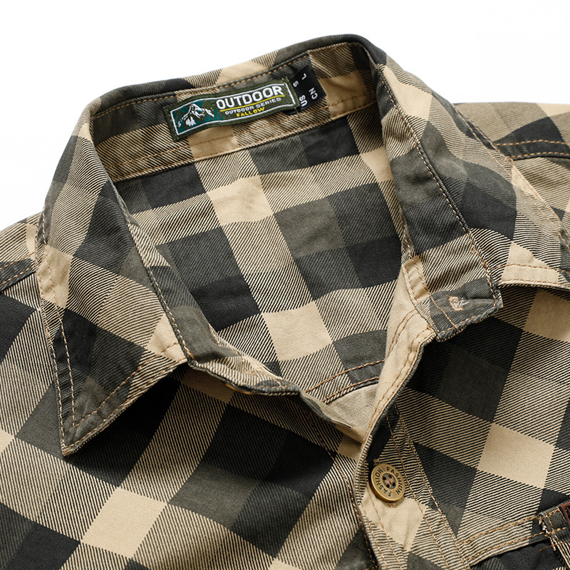 Camisa xadrez masculina retrô  - Flannel Shirt Lined avaliação e preço
