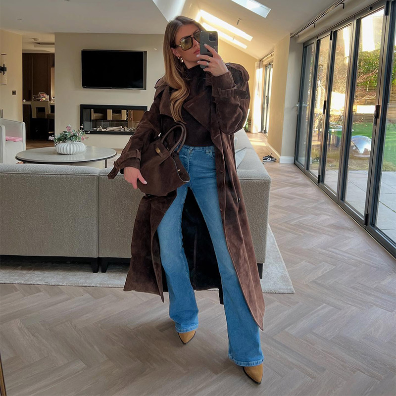 Casaco Feminino Vintage Marrom - Wool Coat Peacoat avaliação e preço
